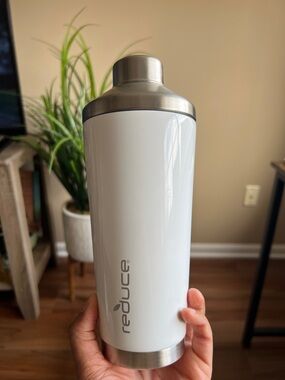 White Stainless Steel Cocktail Shaker
